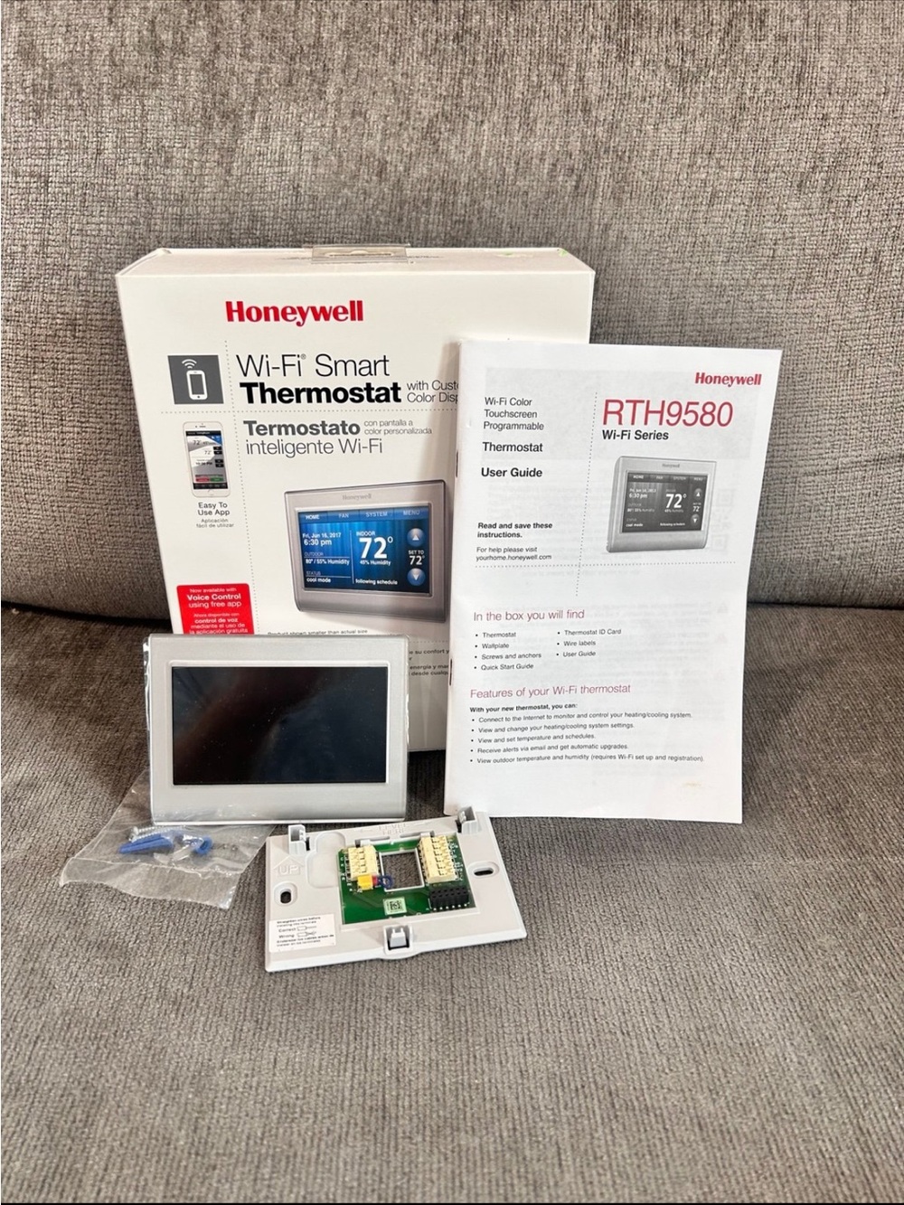 Honeywell RTH9580WF Wi-Fi Smart Thermostat Touchscreen Color Display